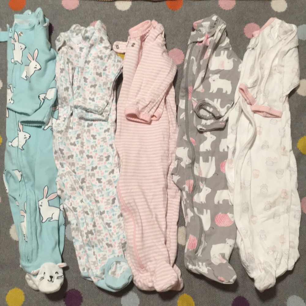 Bundle of 6 Jammies Footies 9 month